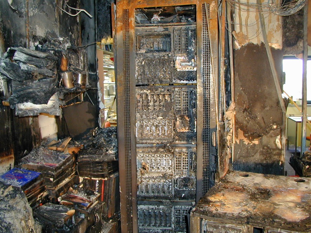the data center after a fire