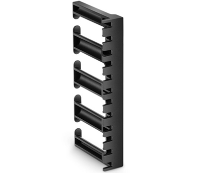 cable manager for rack with D-ring