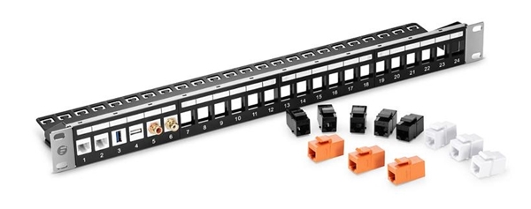 keystone jackets or insert modules to customize 24 port blank patch panel